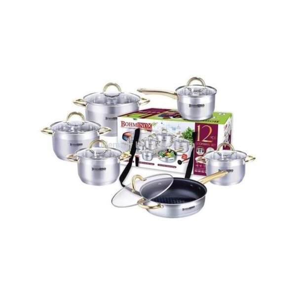 Bohminox 12pcs Heavy duty Cookware Set