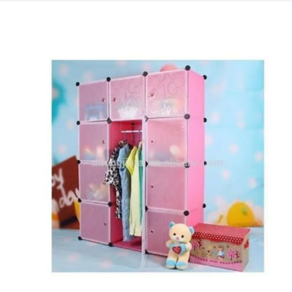 3 Column Plastic Portable Wardrobe/Closet