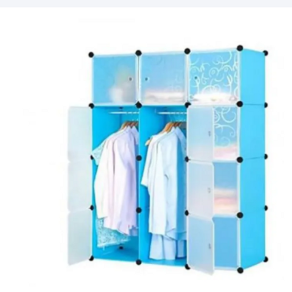 3 Column Plastic Portable Wardrobe/Closet