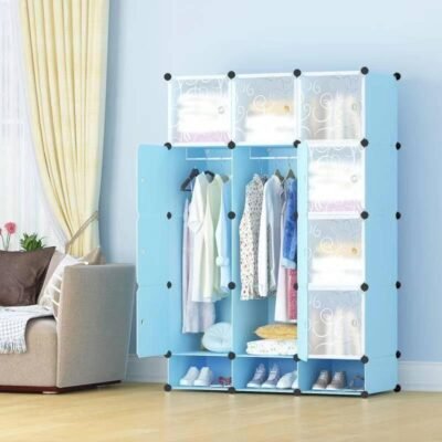 3 Column Plastic Portable Wardrobe/Closet