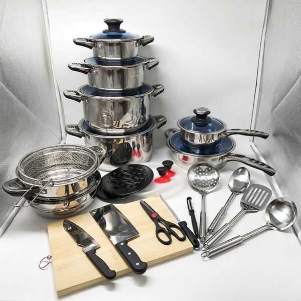 Marwa 30pcs stainless steel cookware set