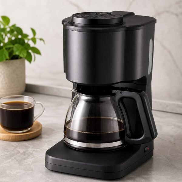 Ashnahome-automatic-coffee-maker-with-a cup-of-coffee