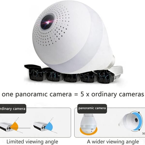 Nanny camera bulb with light