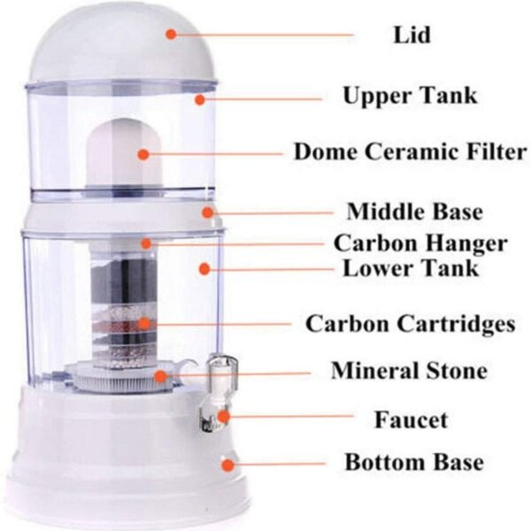 16L Water Filter Distiller Ceramic  Dispenser