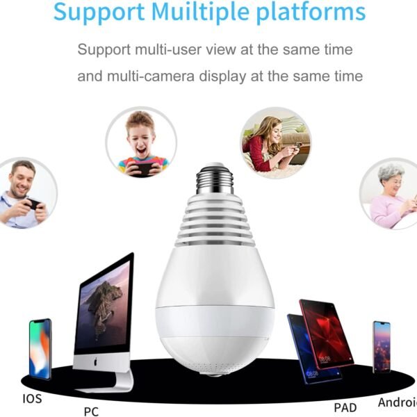 Nanny camera bulb with light