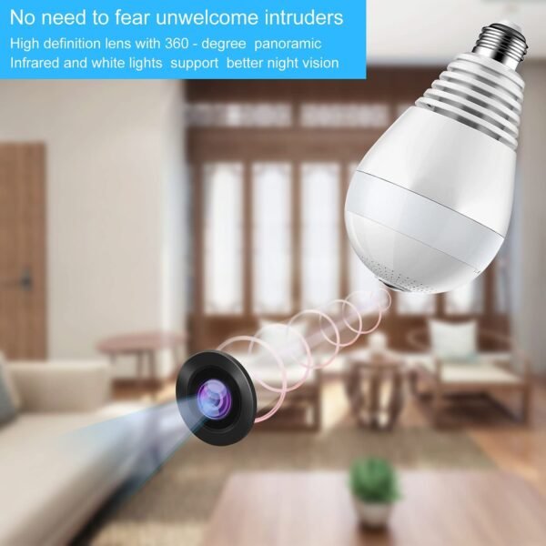 Nanny camera bulb with light