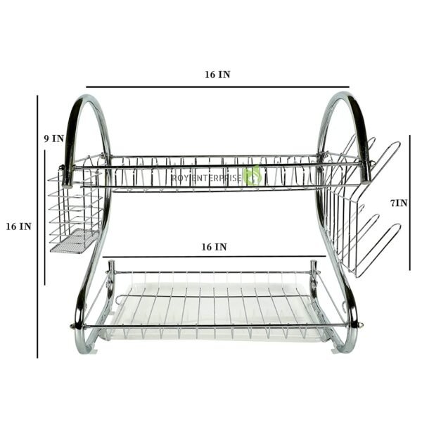 Stainless Steel  2 Layer Kitchen Dish Drainer