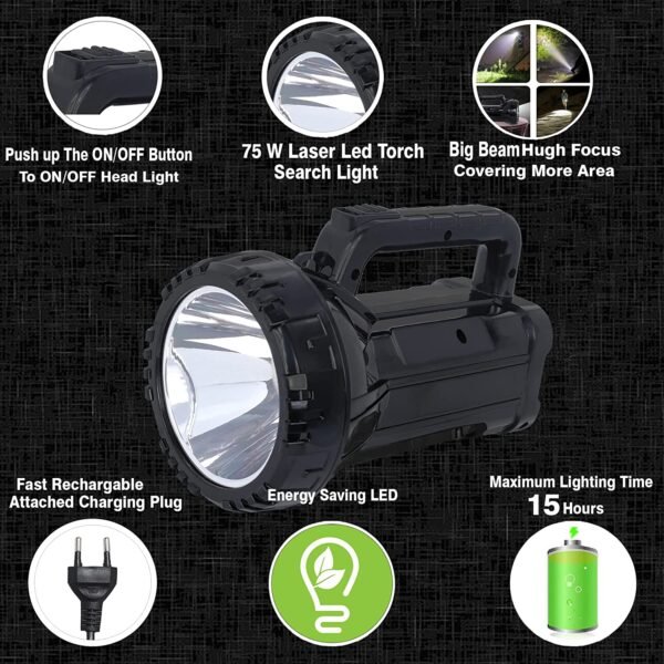 LED Super Bright Spotlight rechargeable torch
