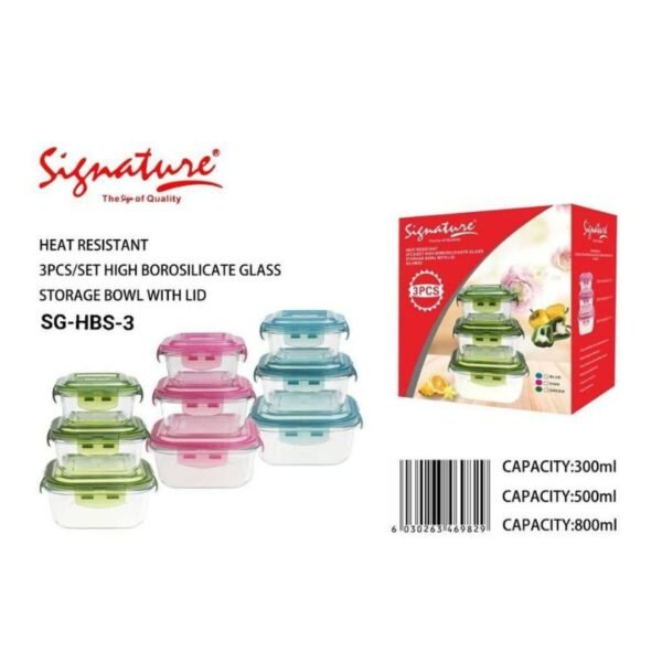 3pcs Borosilicate Glass bowls