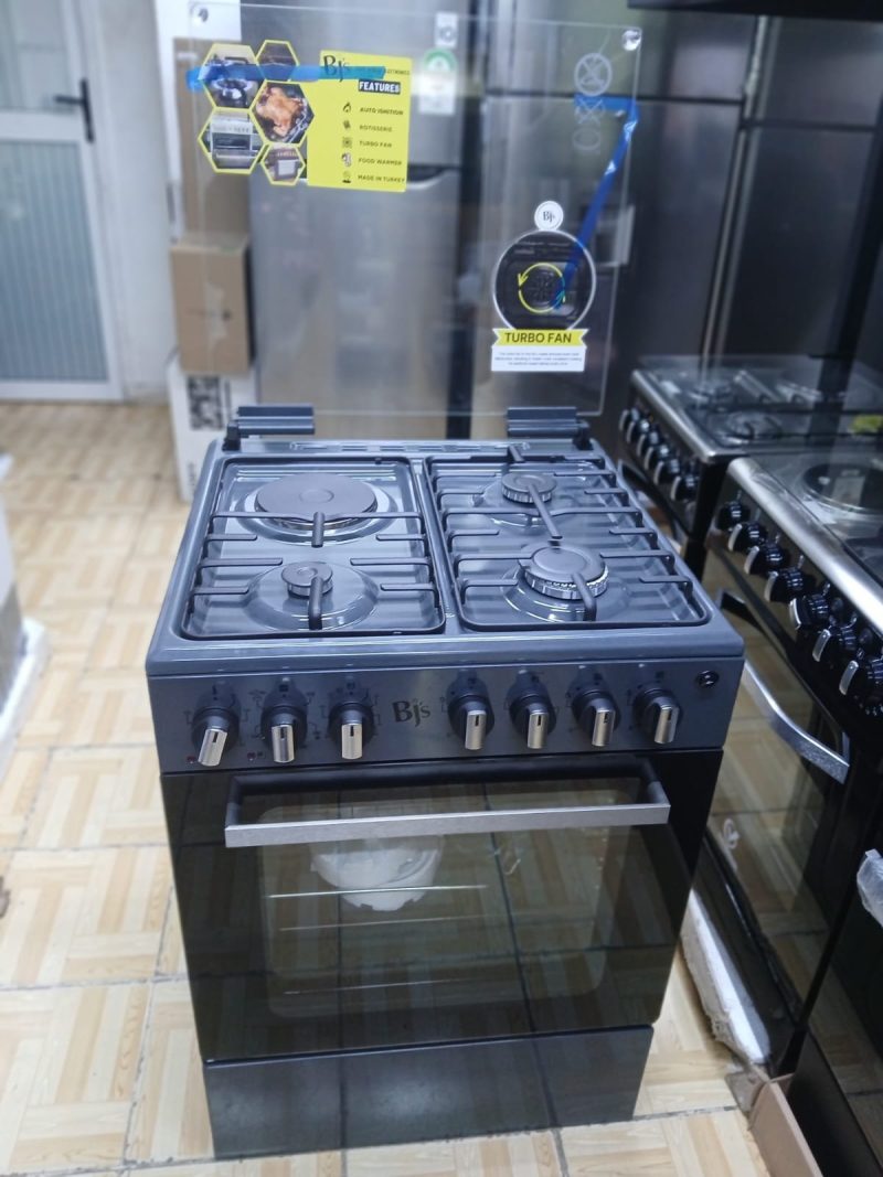 BJS 3G+1E 60×60 Standing Cooker with Electric Oven and Turbo Fan I-6011T - Image 4