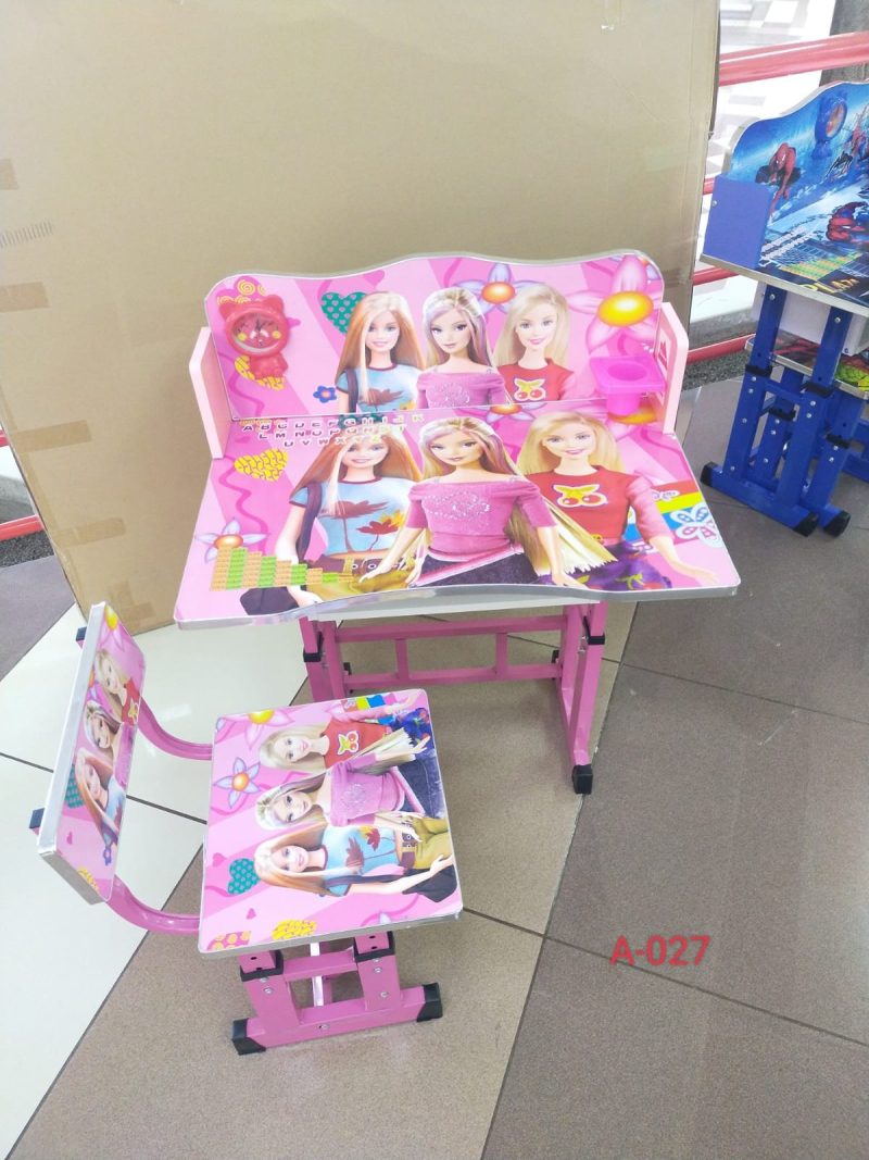 Kids cartoon themed studying table and chair set - Image 2