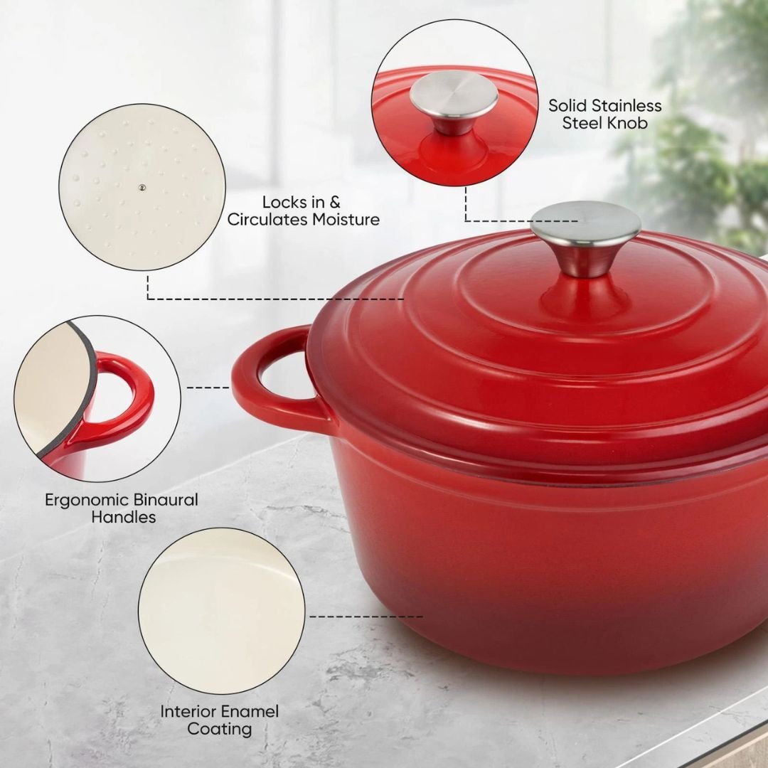 11 pcs enamel cast iron cookware more features