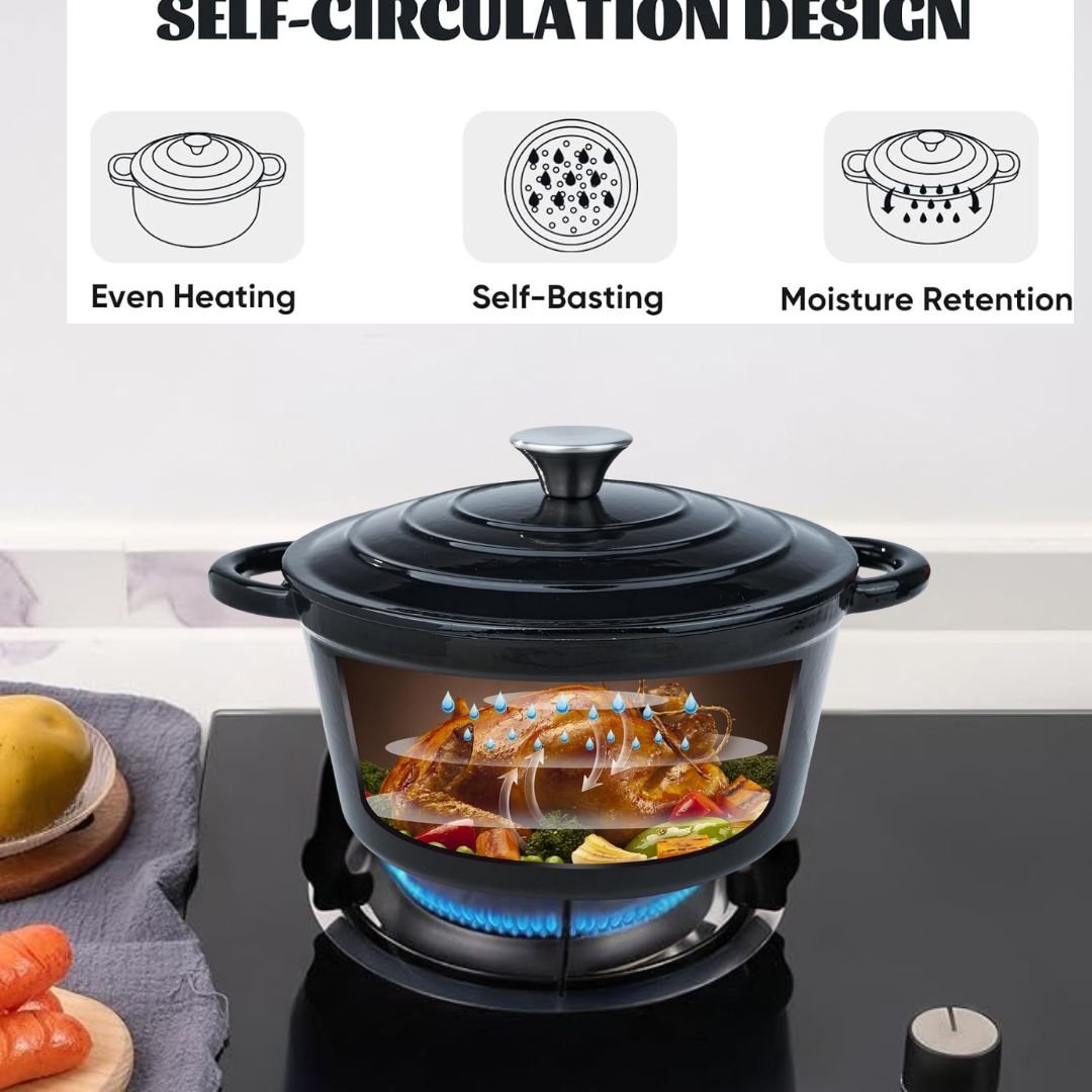 7 pcs enamel cast iron cookware cooking