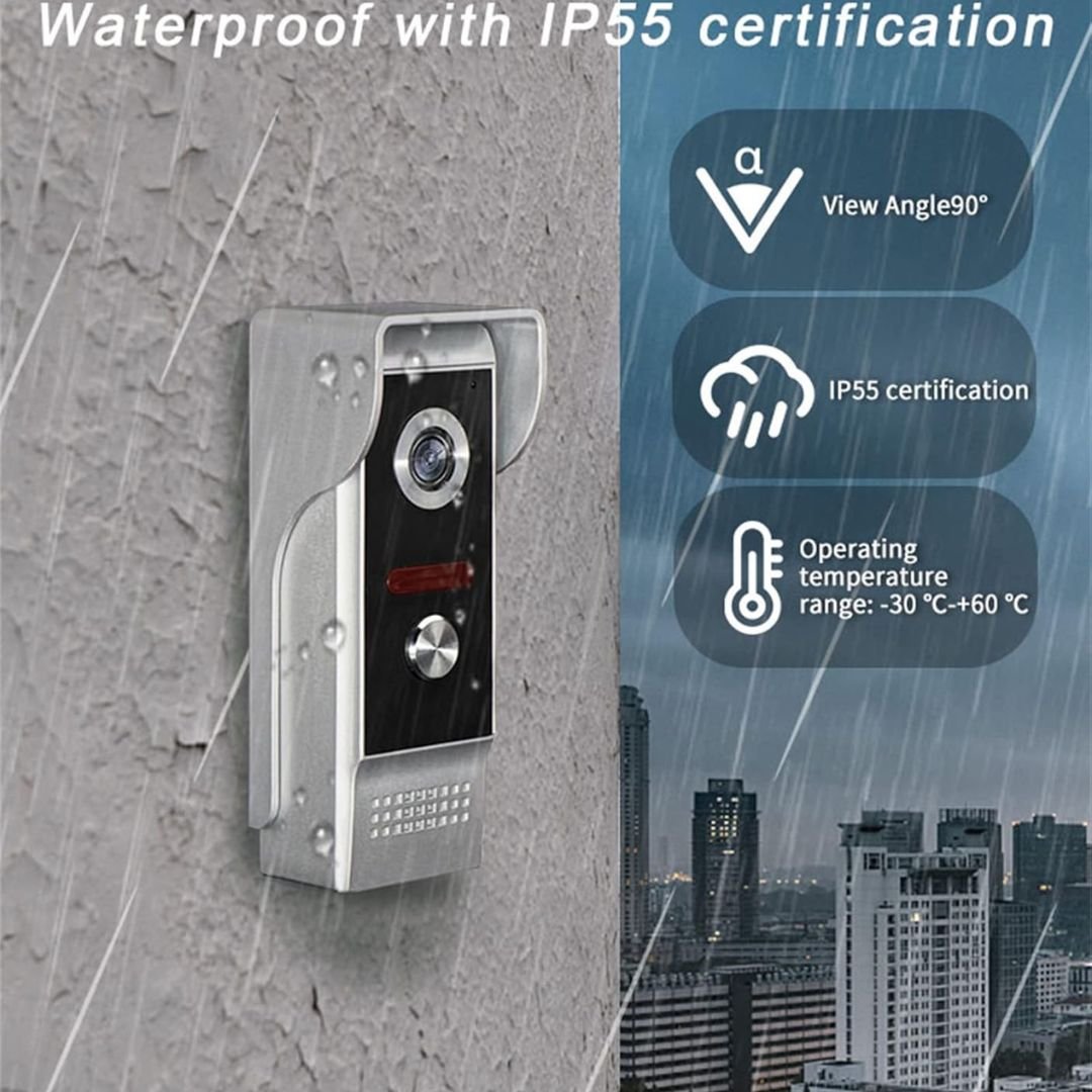 wired video intercom doorbell all weather