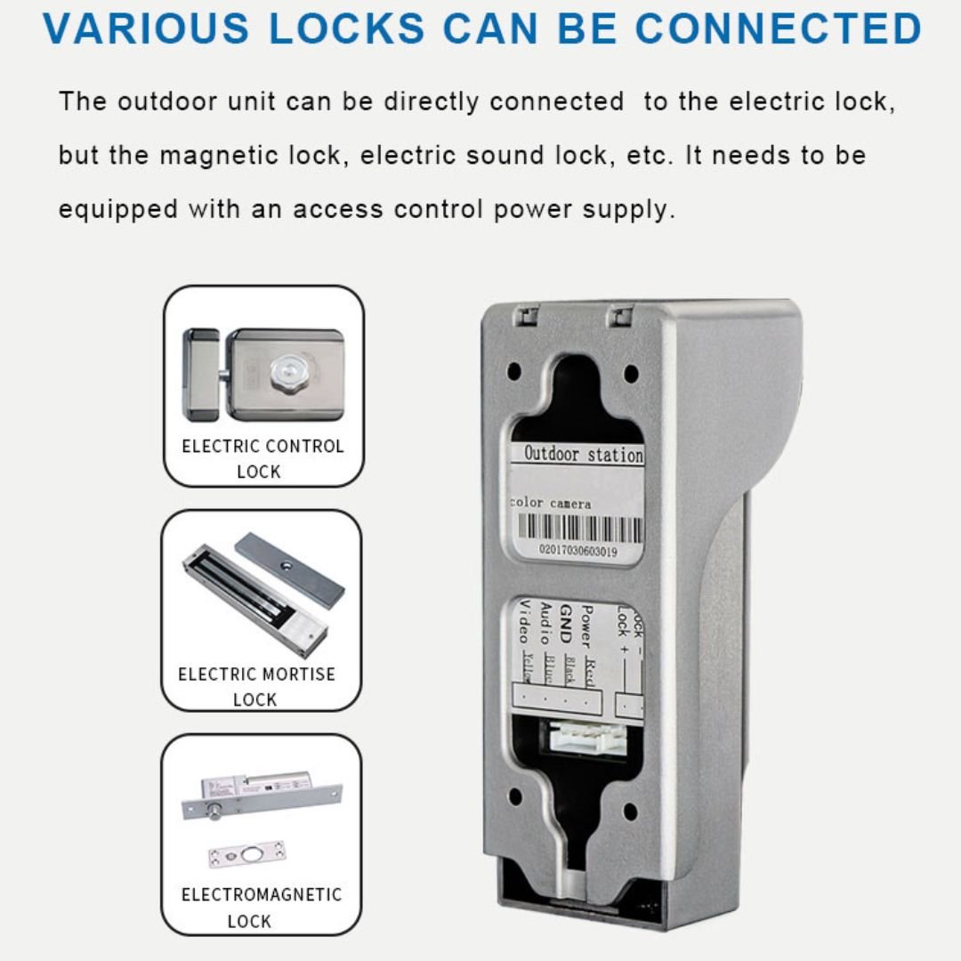 wired video intercom doorbell locks that can connect