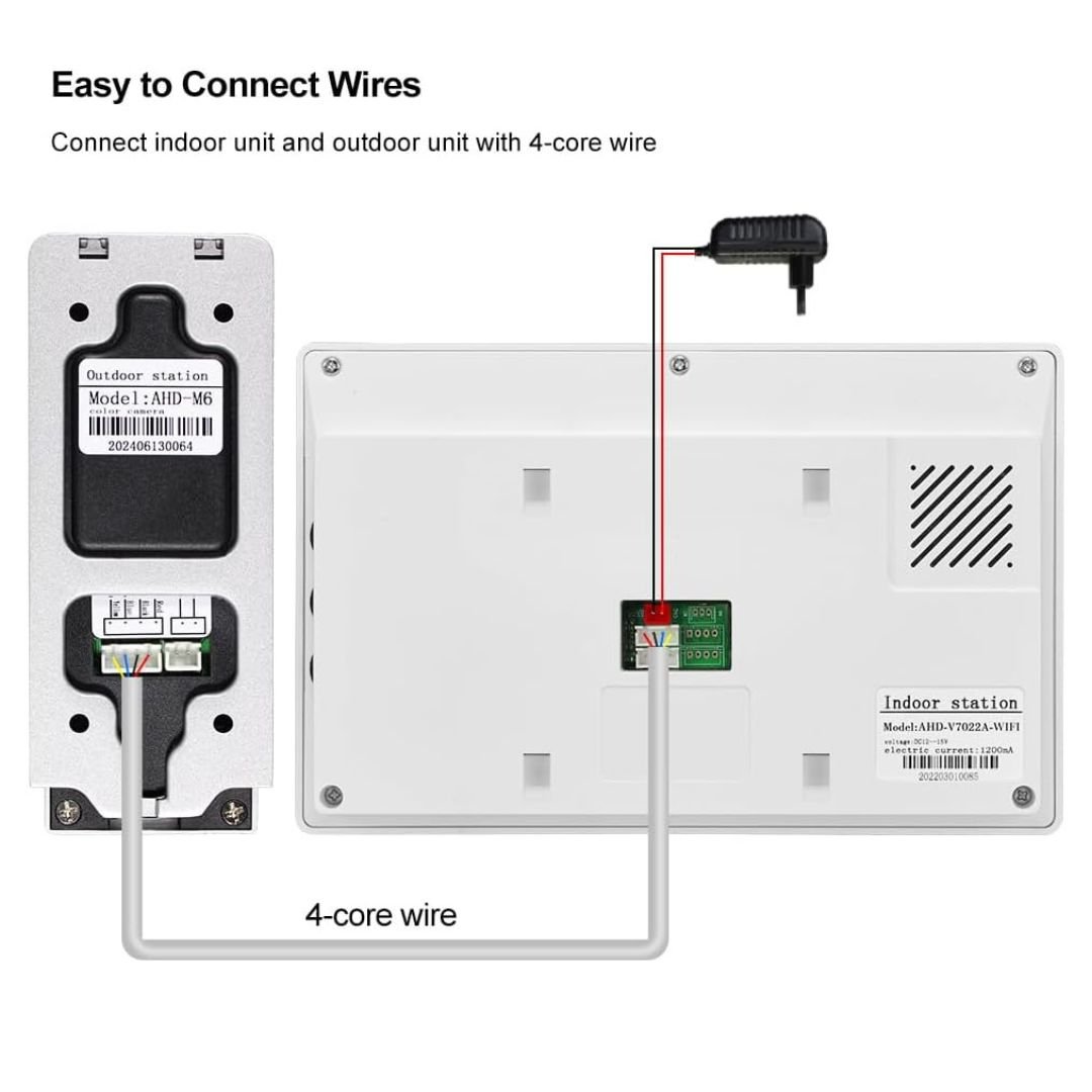 wired video intercom doorbell wired