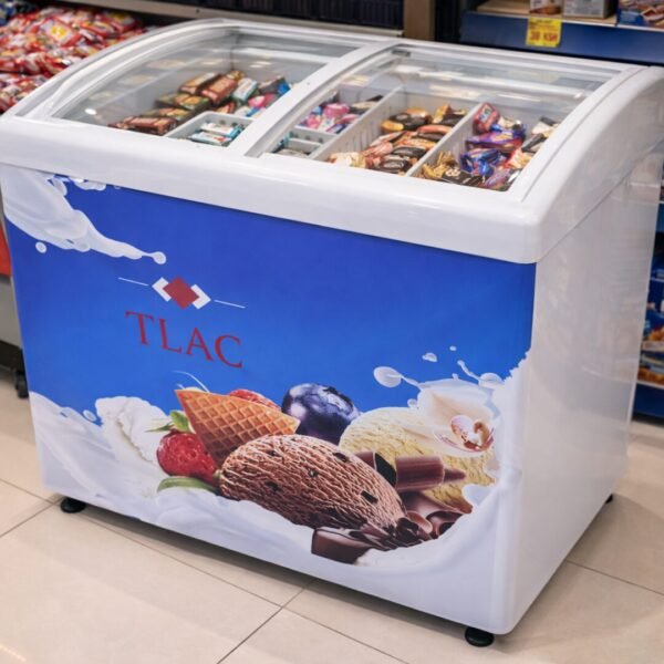 TLAC 256L Showcase Ice Cream Freezer Ashna Home Appliances in use