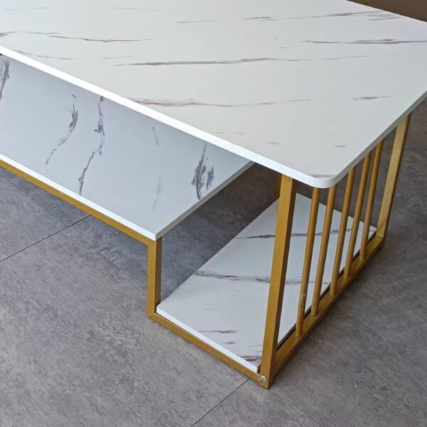 Executive White Marble Coffee Table