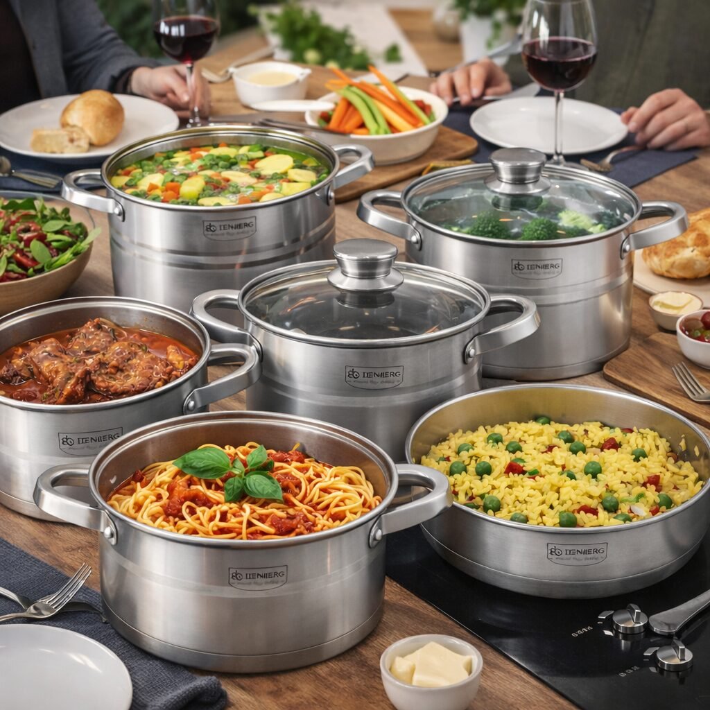 12pcs-edinburg-cookware-set-in-use-full of food