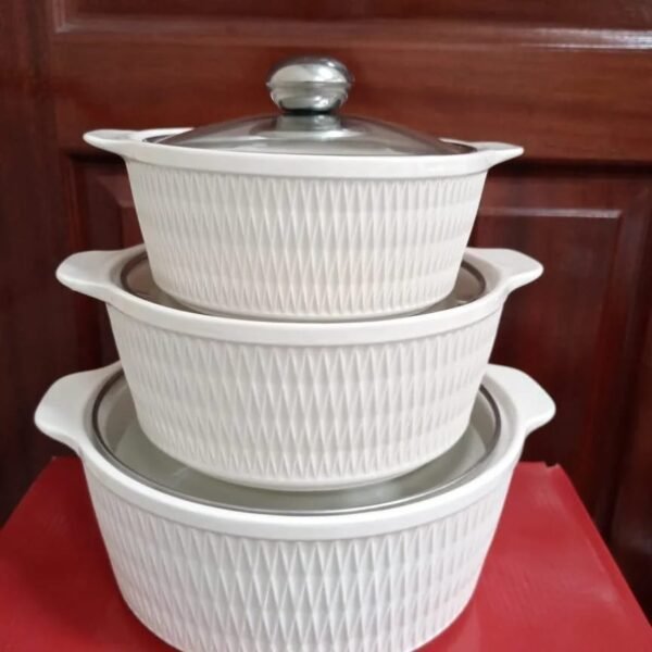 High Quality 3pcs  ceramic serving bowls