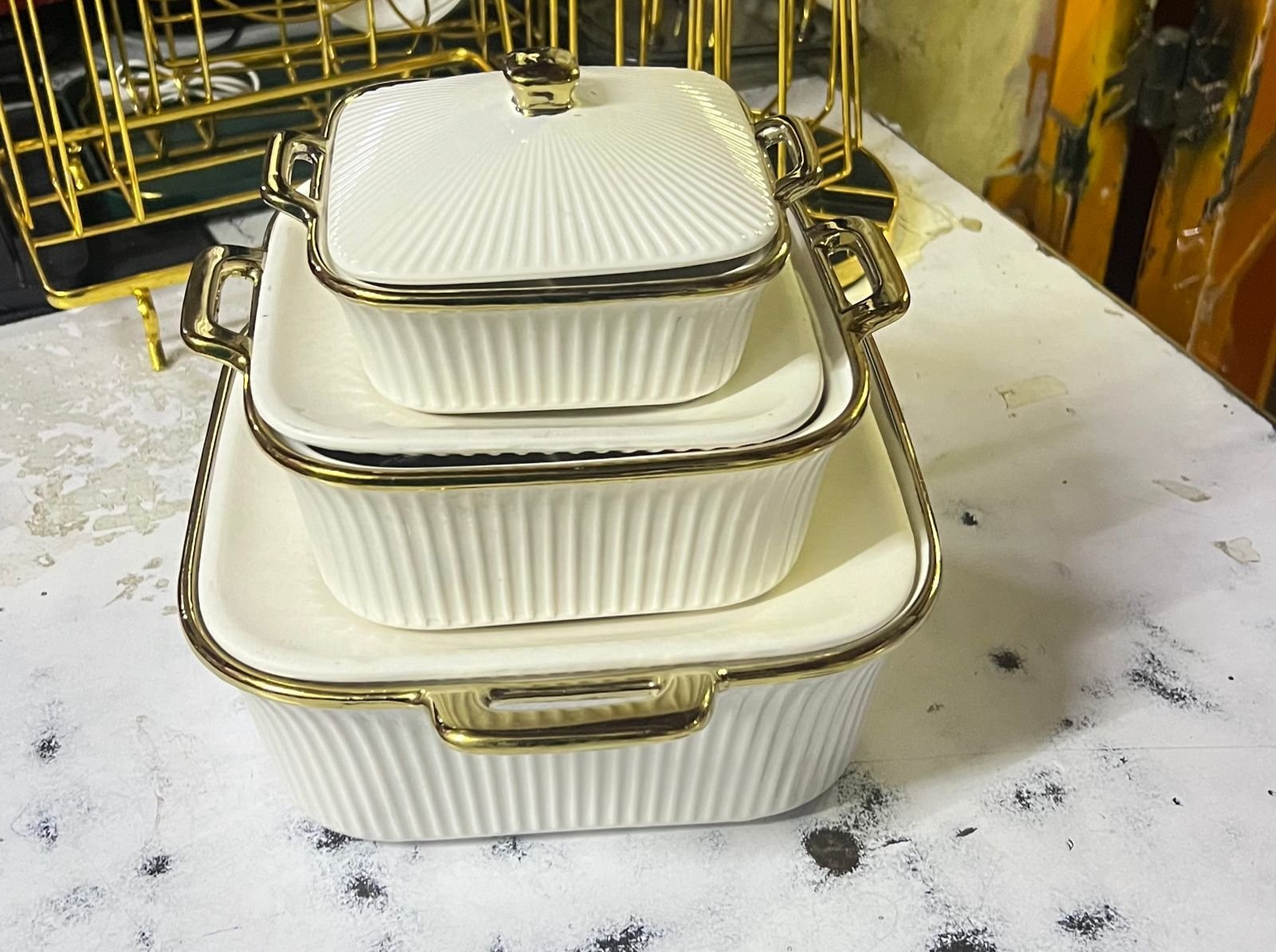 3pcs set ceramic serving bowls - Image 3