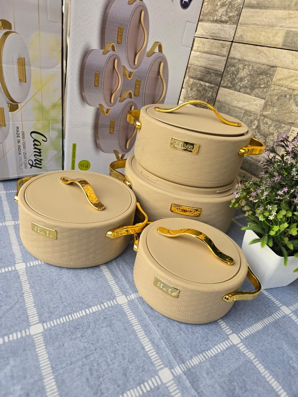 4pcs Set Hotpots (Brown)