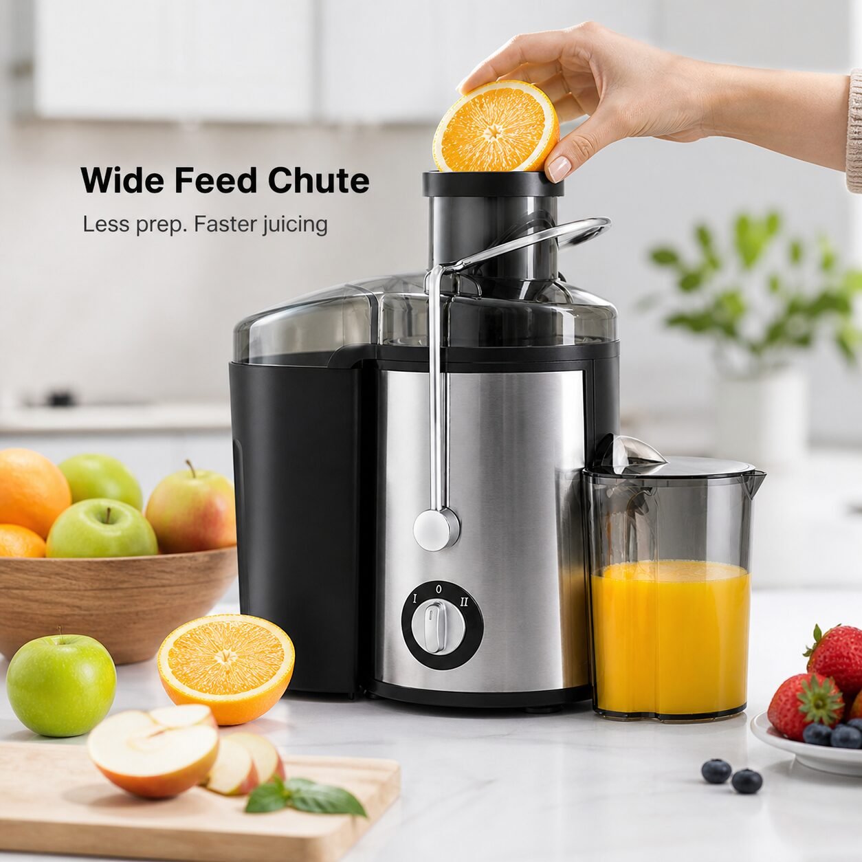 Reki-800w-juice-extractor-wide-feed-chute