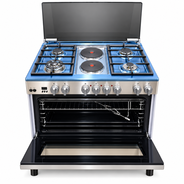 Haier 4 Gas Burner + 2 Electric Plates 60x90 Cooker with Electric Long Oven - HCR6042EDS