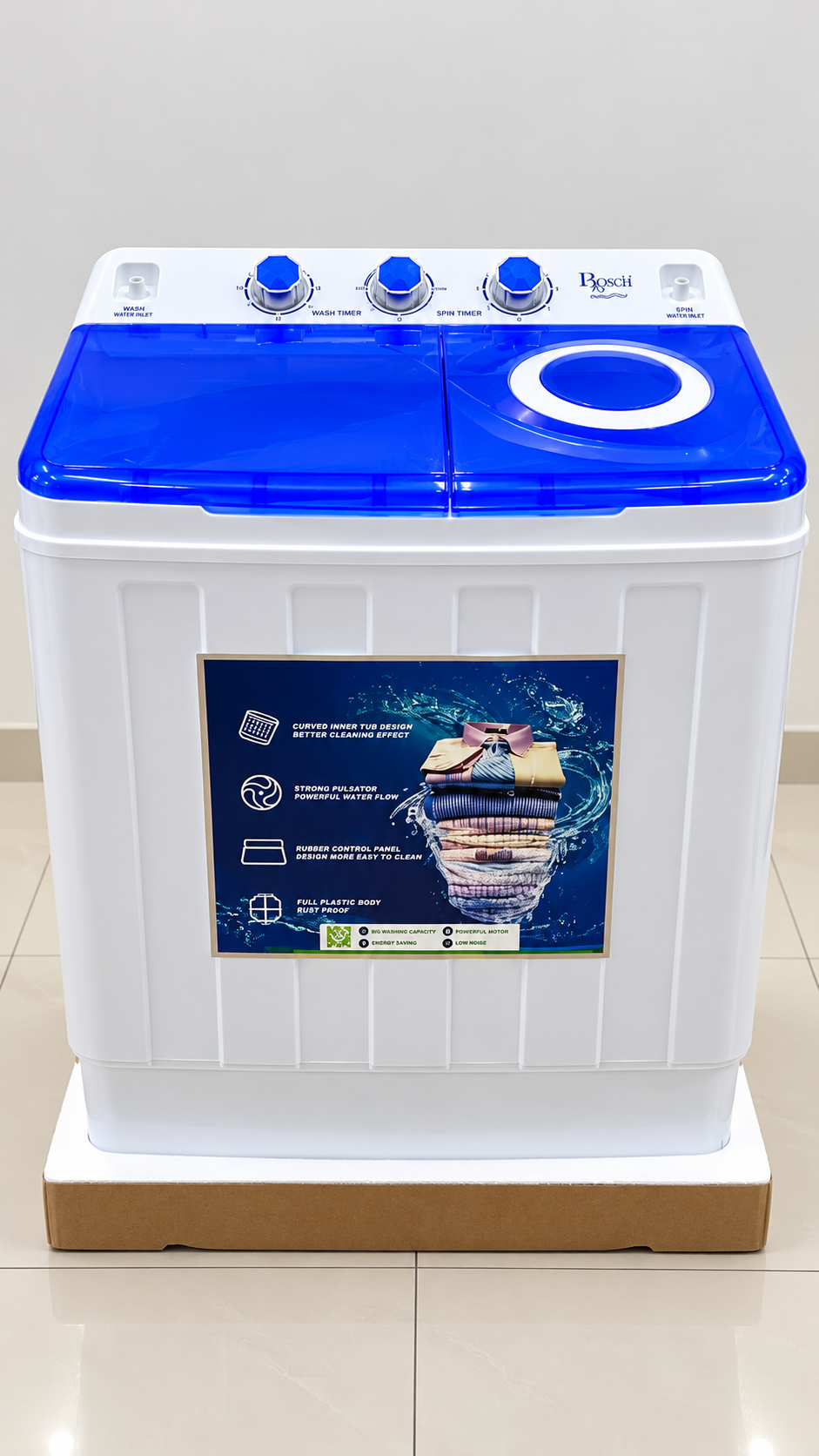 Roch 8KG Twin Tub Top Load Washing Machine – Semi-Automatic Wash & Spin - Image 2
